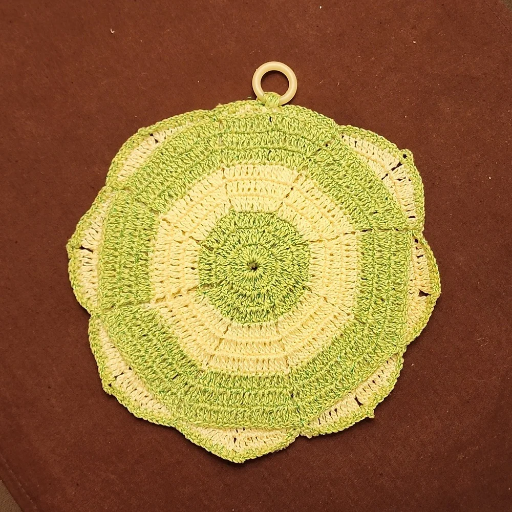 Vintage handmade crochet pot holders 2 pieces